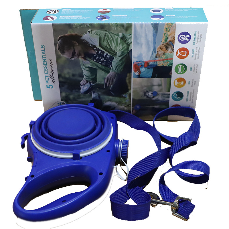HydraPaw™ 2-in-1 Dog Leash with Built-In Water Bottle & Bowl